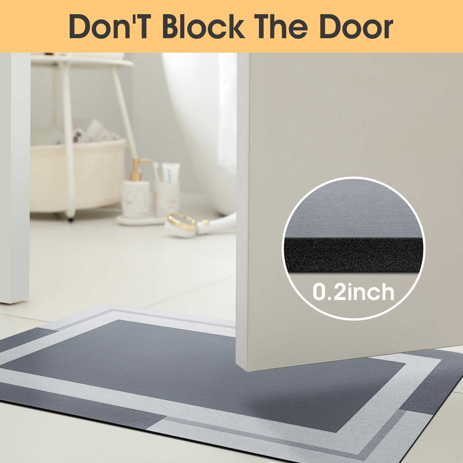 VIKAMA Bathroom Runner Rug wit - Bamboo Bath Mat 评论和价格