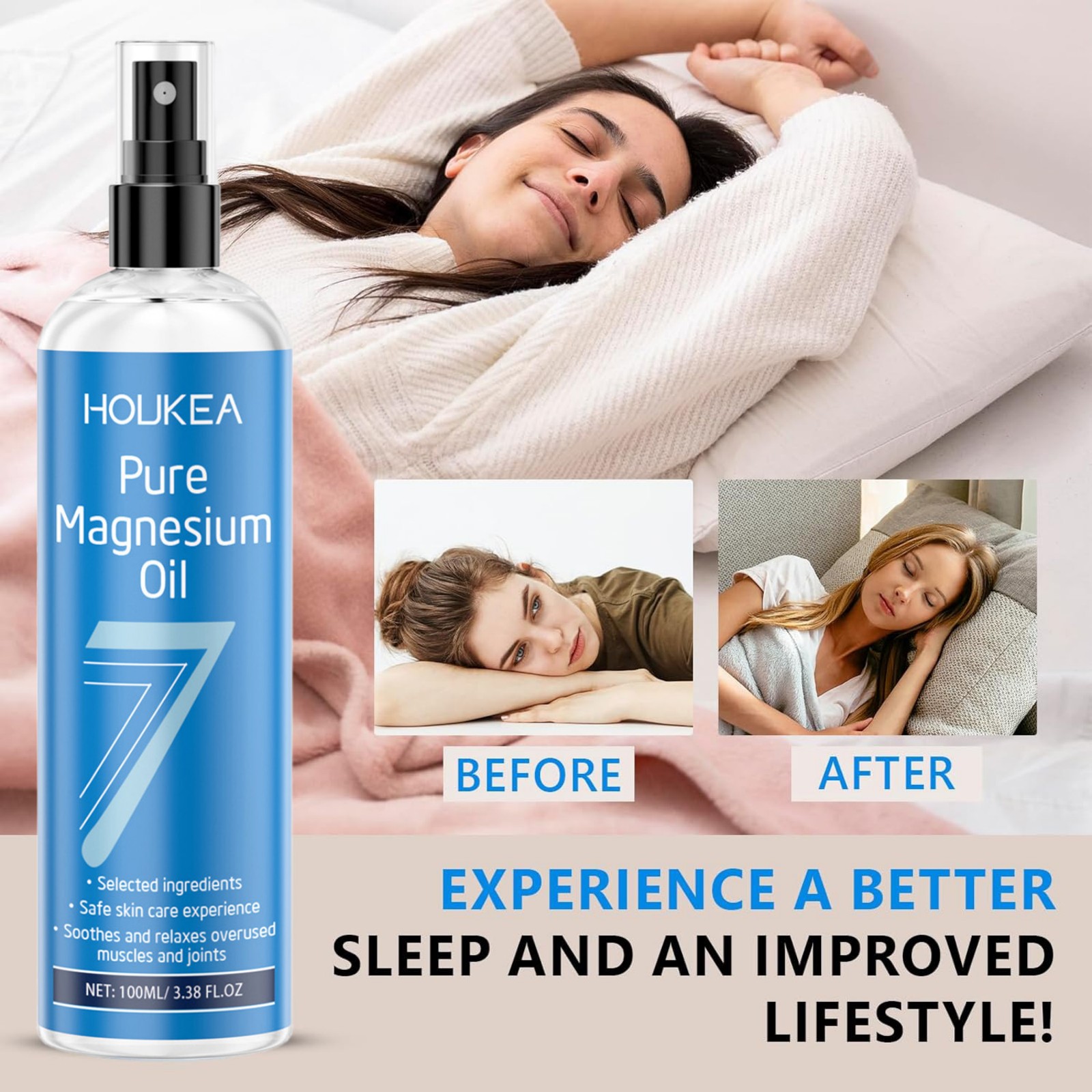 Pure Magnesium Oil Spray 100ml - Bath Salts Magnesium 评论和价格