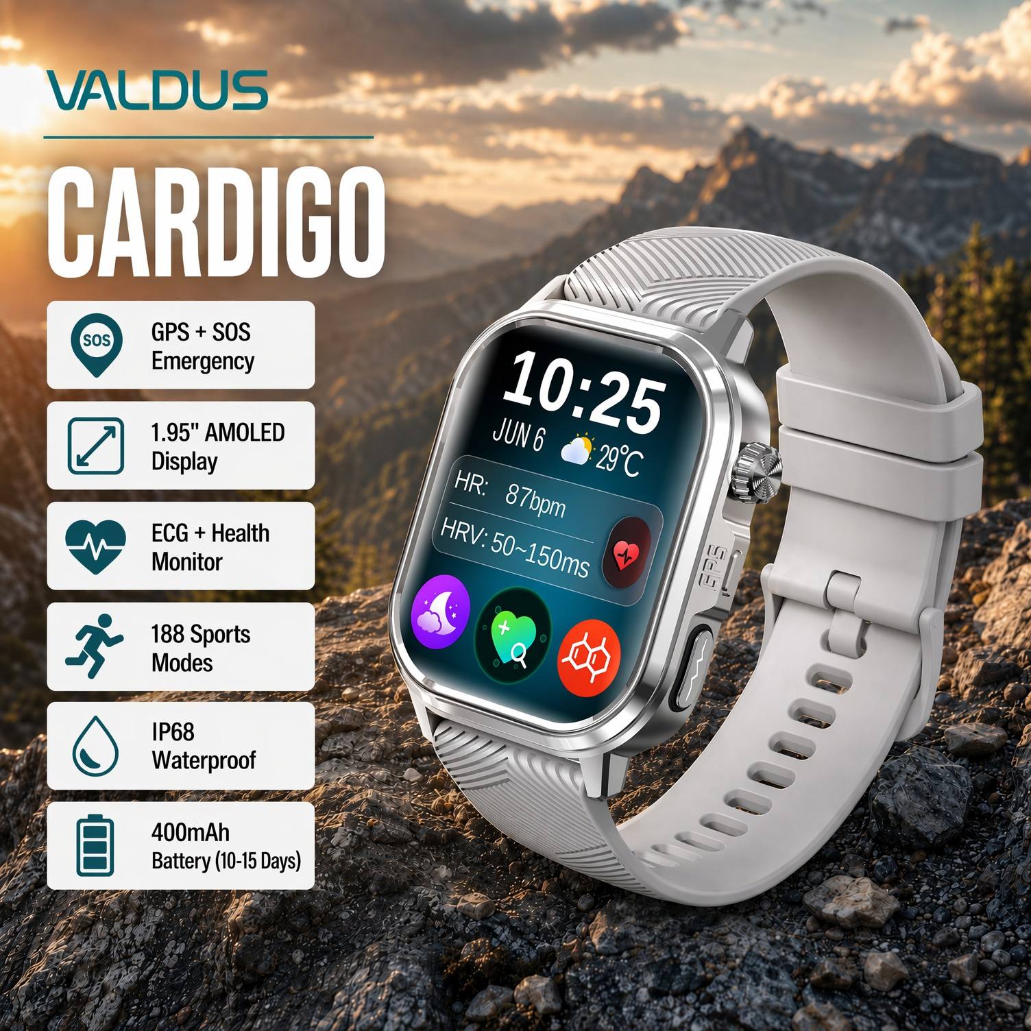 VALDUS CARDIGO Men Women ECG H - Health & Wellness Unlimited 评论和价格