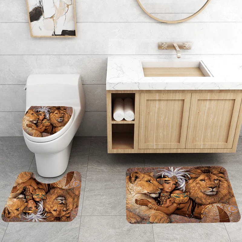 Regal Royal Lion and Queen Maj - Bamboo Bath Mat 评论和价格